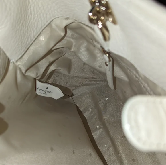 Kate Spade NY Sedgewick Place Phoebe Shoulder Bag Purse Quilted Cream Ivory - Picture 14 of 15